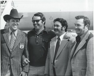 Rayo Breckenridge (right) with Ray Scott, Bill Dance and Ricky Green